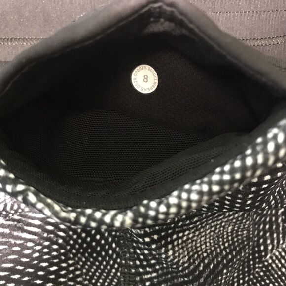 Lululemon Pace Rival Crop 22" Inseam Sz 8 Velocity Mesh Island Mist Black & Gray - Picture 6 of 11